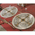 Hotel lobby marble waterjet design, marble  medallion from China